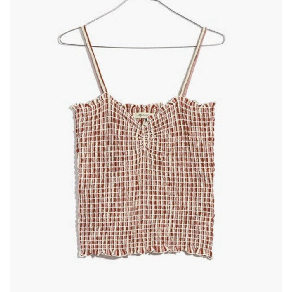 NWT Madewell Smocked Tank Top Sz L